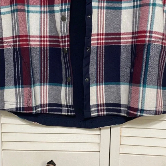 Orvis  Plaid Flannel Fleece Lined Shirt Jacket Size M - Picture 4 of 8
